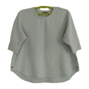 Jane+Delancey Sweatshirt Top Womens 2X Green Short Sleeve Cozy Comfy Stretch